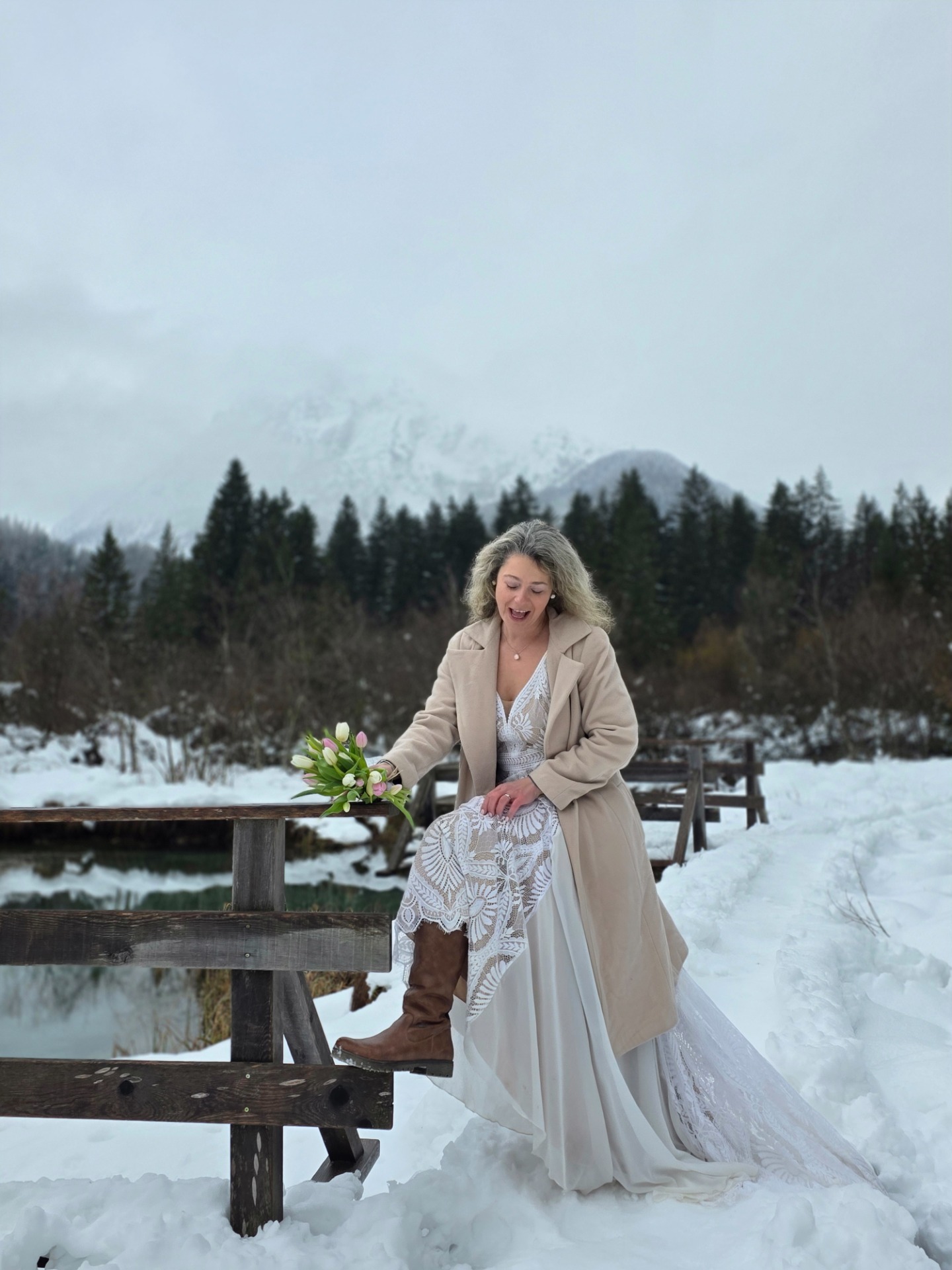 zimní svatba v horách